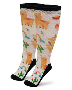 Loose Fit Diabetic Socks (Llamas)