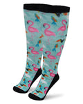 Loose Fit Diabetic Socks (Flamingos)