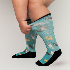 Loose Fit Diabetic Socks (Cats)