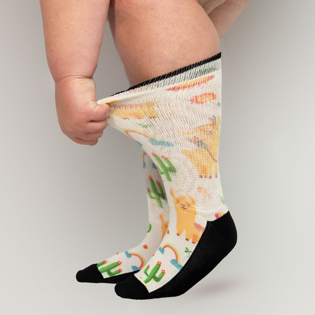 Loose Fit Diabetic Socks (Llamas)