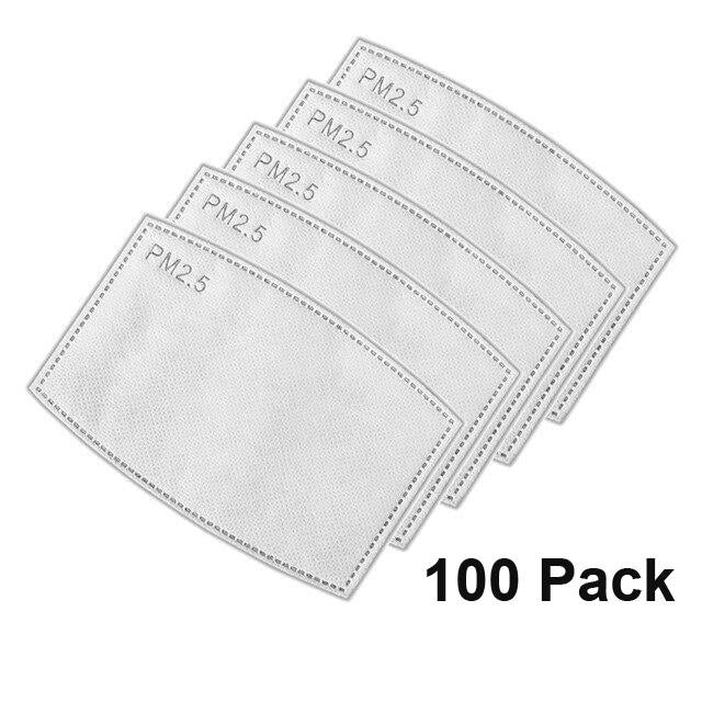 Face Mask Filter Insert for Adults (100 pack)