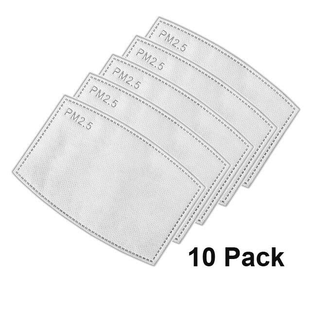 Face Mask Filter Insert for Adults (10 pack)