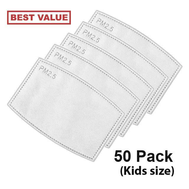 Face Mask Filter Insert for Kids (50 pack)